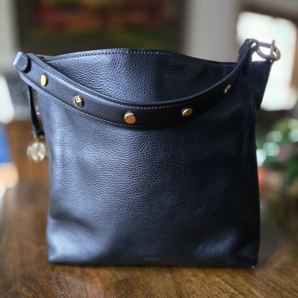 Fossil Jessie Leather Bucket Shoulder Bag-New Without Tags